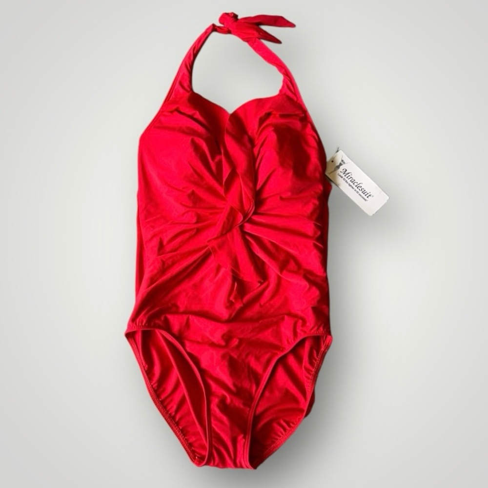 Miraclesuit Red One Piece Swimsuit